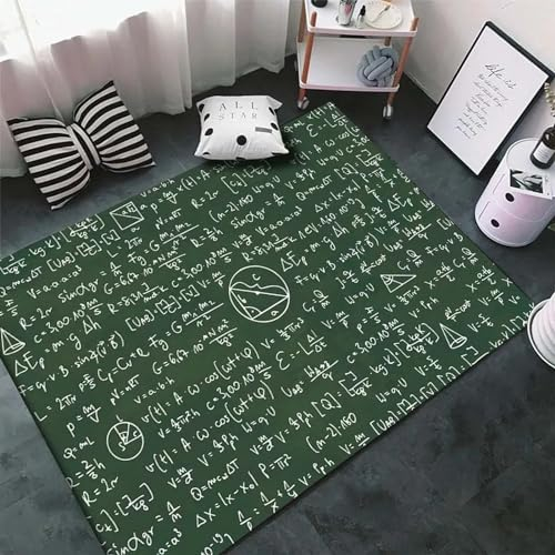 Naturwissenschaftlicher Mathematik-Formelunterricht Gedruckter Teppich 3D 200 X 300 cm / 78.74 X 118.11 Gedruckter Teppich 3D Teppich, Schlafzimmer Teppich, Jungen Teppiche Für Schlafzimmer -5O0N/