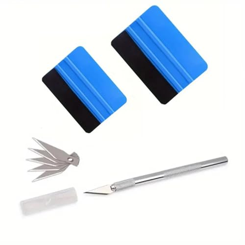 3 Pcs Vinyl Wrap Install Tool,Window Film Tint Application Kit,Car Vinyl Wrap Tool kit，Wallpaper Tool with Vinyl Squeegee,Vinyl Trimming Tool for Film Vinyl Wrapping,Craft Works,Car Tinting