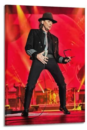 WVFHVISL Udo LindenbergMovie Star Poster Charakter Kunstdruck Foto Moderne Familie Schlafzimmer Dekor Leinwand Kunst Dekoration Wohnzimmer 60 x 90 cm Rahmenstil-1