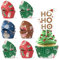 Weihnachts-Cupcake-Förmchen Pirottini aus Papier mit 12 Muffin-Toppern,400 Stück,antihaftbeschichtet, lebensmittelechtes Pergament,Cupcake-Förmchen für Geburtstagsparty,Dessert,Gebäck