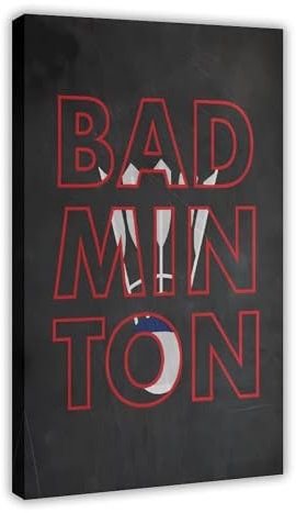Badminton-Poster, Leinwand, Poster, Schlafzimmer, Dekoration, Landschaft, Büro, Raumdekoration, Geschenkrahmen: 30 x 45 cm