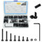WZHUIDA 330 Stück M4 Schrauben Set, Schwarz Metrisch Zylinderkopfschrauben Innensechskant Schrauben Muttern und Unterlegscheiben Sortiment Set, Gewindemaschinen Sechskantschrauben