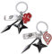 Schlüsselanhänger Anime Naru- 2PCS Cartoon Keychain Kinder Schwerter Wolken-Design Schlüsselanhänger Pop Figuren aus Metal Männer Frauen Kleines Studenten Jungen Geschenk Zubehör für Anime Fans