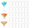 RETON 100 PCS Plastic Martini Glasses, 5 Oz Reusable Cocktail Glasses Set, Tall Margarita Cups with 100 Pack Fruit Picks, Mini Reusable Dessert Cups for Party, Weddings Home Bar