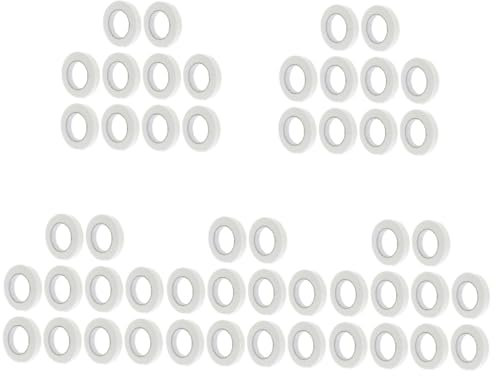 JECOMPRIS 5 Sätze Möbelbefestigungsband Hartholz Straße Trimmer Klebebandmaskierung Sperrholz Mehrfachsteckdose Randstreifen Holzbearbeitung Gaffers Tape Deck Pe-schaum Weiß 10 Rollen * 5