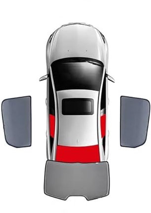 DZSJUNCHENSM Parasol Coche para Hyundai para Kona OS 2017-2023 Parasol Magnético para Ventana Trasera De Coche, Parasol para Parabrisas Delantero Parasol Luna Coche(3PCS Rear Back)