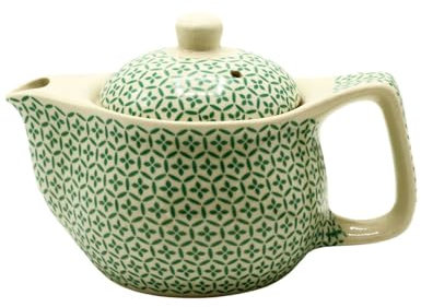 Green Mosaic Porcelain Teapot | Metal Filter - 350ml