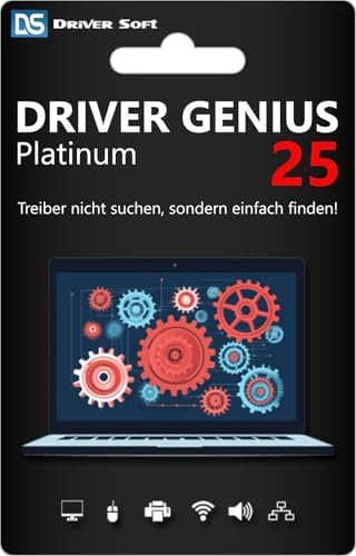 Driver Genius 25 Platinum (neue Version 2025) – Premium Treiber Updater Software - System-Optimierung & Hardware-Diagnose - Windows 11/10 - Vollversion - 3 PC / 1 Jahr - DEUTSCH (ProduktKeyCard) - PKC