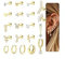 ORAZIO 20 Stück Piercing Ohr Gold Helix Piercings Chirurgenstahl Ohrringe Gold Set Creolen Edelstahl Knorpel Ohrstecker Gold Ohrringe für Mehrere Ohrlöcher Tragus Conch Piercing Schmuck Gold