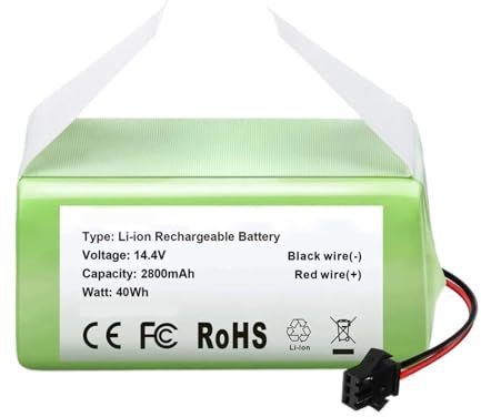 14,4 V 6800 mAh Akku Kompatibel for Conga 990 1090 Kompatibel for Tesvor X500 Kompatibel for Ecovacs Deebot N79 N79S DN622 Kompatibel for Eufy RoboVac 11 11S RoboVac 30(2600mAh)