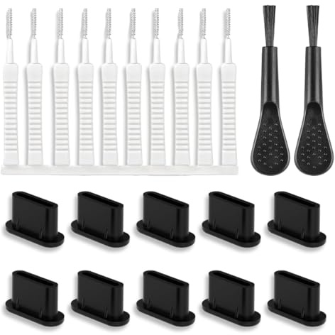 WeddHuis 1 Set Kit Pulizia Smartphone USB C Spazzole Pulizia Telefono Porta Anti-Polvere per Connettore, Altoparlante e Microfono