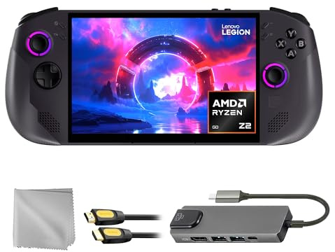 Lenovo Legion Go S 512GB SSD AMD Ryzen Z2 Go CPU Gaming Handheld 8 Touchscreen 120Hz, Mytrix Hub, Cavo HDMI, 3 Accessori: 4 in 1 Bundle
