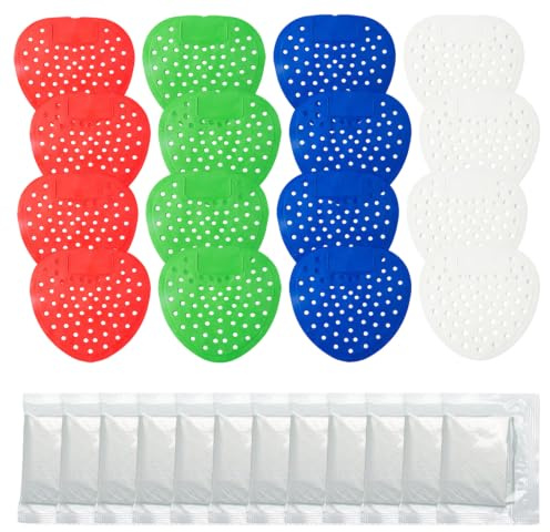 Urinalsieb mit Duft, 12er Set, Anti-Geruch und antibakteriell, schützt vor Verstopfungen und Spritzern, 19,5 x 18,5 cm, ideal für öffentliche Toiletten und Haushalte