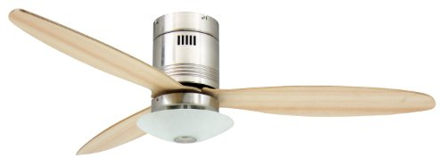 AireRyder FN73335 Aero ventilador de techo con luz y mandoa distancia, 132 cm, para habitaciones de hasta 25m²