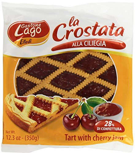 Gastone Lac Tarte à la Cerise 350 g, Flowpack, Gâteau Tarte à la Confiture de Cerises, Pâte Frolla, Produit italien, Sans Huile de Palme
