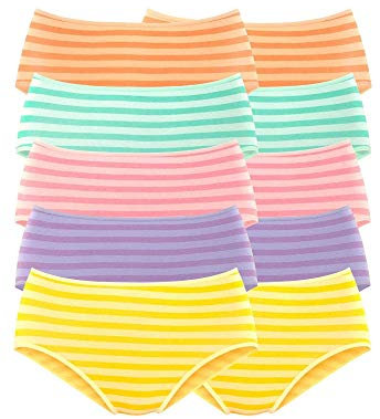 Damen Slips Hüftslips von Go in | 10 Stück (40/42, Bunt)