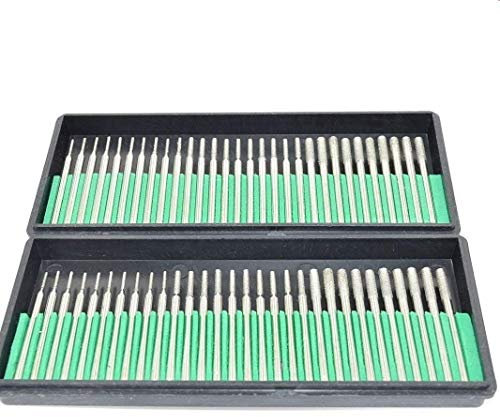 Aiskaer 60 Pcs Diamond Drill Bits, 1mm 2mm 3mm Mix Set Jewelry Drill Bits for Jewelry, Sea Glass Shells, Gem Stones Lapidary, Jewelry Making