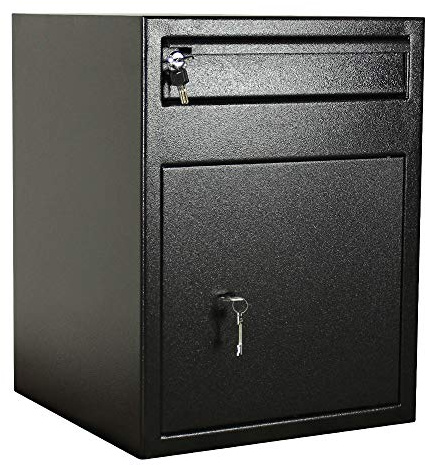 Profirst Epsilon 2 Einwurftresor-Doppelbartschloss-Schwarz-BxH in cm 46x60-inkl. Befestigungsmaterial