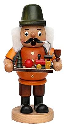 Dekohelden24 **** Räuchermann als Spielzeughändler, ca. 19 cm
