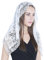 TREORSI Damen Spitze Mantilla katholischer Schleier für Kirche & Kapelle, Weiß, Gewellt