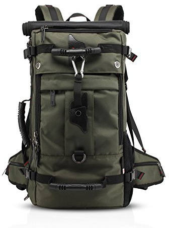 FANDARE Bergsteigen Rucksack Daypacks für 17 Zoll Laptop Wanderrucksäcke Fahrradrucksäcke für Herren Damen Arbeit Reisen Outdoor Camping Hohe Kapazität Wasserdicht Polyester Grün