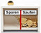 Witzige Spardose für Erwachsene | Sparen/Saufen | Weiß | Geld rutscht Immer zum Bier | Bierkasse | Sparschwein lustig | Sparbüchse | Biergeschenke | Geschenke für Männer zum Geburtstag
