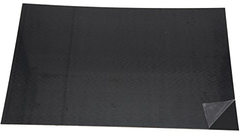 Dopro Schlagbrett für Gitarre, Bass, unzugeschnitten, 29 x 43 cm Matt Schwarz 1-lagig