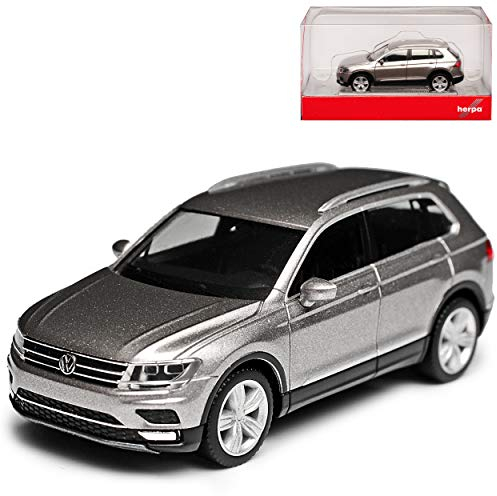 Volkwagen Tiguan II Tungsten Silber Grau Metallic 2. Generation Ab 2015 H0 1/87 Herpa Modell Auto