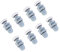 Wifehelper Duschrollensatz 8 Stück Duschtür Rollen Kunststoffschiebegehäuse Glastür Roller Ersatz für Badezimmer Schlafzimmer Türen(20mm) Grau