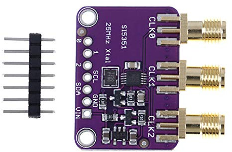 Hailege Si5351A I2C 25MHZ I2C Generador de señal de alta frecuencia Placa de conexión Generador de frecuencia de onda cuadrada Generador de señal 8KHz a 160MHz 3-5VDC para Arduino