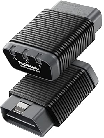 TOPDON OBD2 Bluetooth, SmartDiag Mini Diagnosegerät Auto, OBD-II Diagnosewerkzeuge Fehlercode Auslesegerät mit Allen Systemdiagnosen, 8 Zurücksetzen/Reset Funktionen, IOS/Android Unterstützen