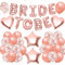 MQIAN Bride to Be Kit,Bride to Be Banner,Palloncini Addio al Nubilato,Oro Rosa Palloncini,Bride to Be Accessori,Addio al Nubilato Gadget Sposa per Hen Notte Feste (C)