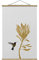 Stoffbild mit Posterleisten - Kolibri und Tropische goldene Blüte - 120cm x 80cm, Material: Eiche