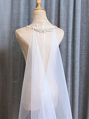 XXXXW Kopfschmuck Hochzeit Weißer Brautschleier Brautschleier Lange Elfenbein Weißer Brautschleier Hochzeitskopfschmuck Hochzeitszubehör Schleier mit Kamm Hochzeitskopfschmuck (Color : A 200cm)