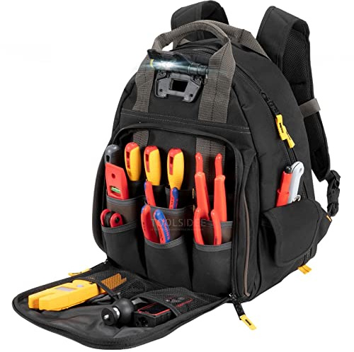 CLC Work Gear CL100L255 Tool Backpack with LED Lighting
