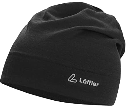 LÖFFLER Unisex Artista Merino Beanie M tze, Schwarz, Einheitsgröße EU
