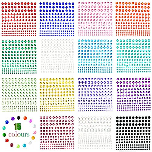 Brillantini Make Up - 2475 Pezzi Glitter Occhi Strass Adesivi Per Viso Corpo Unghie Adesivi Per Decorazioni 15 Fogli