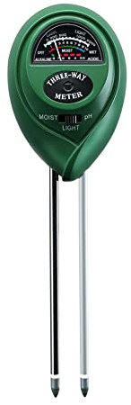 My Garden Soil Meter 3 in 1 Plant Soil Moisture Meter PH/Moisture/SunLight - Soil Hygrometer For House & Outdoor Vegetable Garden Soil Moisturiser Monitors Sunlight Levels No Batteries Required