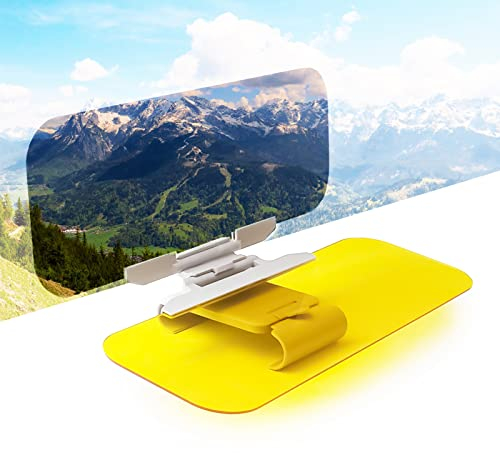 Breadom Auto-Sonnenblenden-Verlängerung, 2-in-1-Anti-Sonnenlicht-Blende-Brille, Anti-UV-Blend-Sonnenschutz für Tag-/Nachtfahrten, Auto-Visier