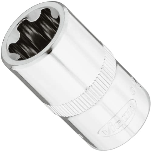 VIGOR T+ Steckschlüsseleinsatz, V7920-EP18, 1/2″, EP Profil, SW E18+ | 1/2 Zoll (12,5 mm) Vierkant hohl, Antrieb 1/2 Zoll (12,5 mm) Vierkant hohl, Abtrieb E+ Profil, 57 g, Antrieb EP Profil, 1/2″