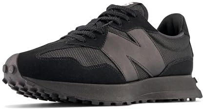 New Balance Men's 327 Shoes, Black/Black, 5/M