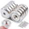 MIN CI 10 pezzi Calamite Potenti Magnete Circolare con Foro Svasato,Calamita Neodimio 20x7mm Piccole Magneti Forati Vite Rondelle Base per Frigorifero Rotonde