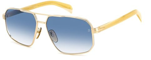 DAVID BECKHAM Brille DB 7102/S Größe 61-14 mm Striped Beige Gold