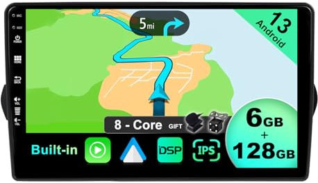 BXLIYER - 6G+128G - Android 12 IPS Autoradio Passt für FIAT Egea Tipo (2015-2018) - Kabellos CarPlay/Android Auto/DSP - LED Kamera & MIC - 9 Zoll 2 Din - DAB Lenkradsteuerung Fast-boot 360-Kamera WIFI