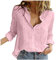 Camicia con Bottoni Donna Estiva Cotone e Lino Elegante Blusa Bianca Estiva Maglietta Lunga Tinta Unita Scollo a V T-Shirt Taglie Forti Moda Camicetta