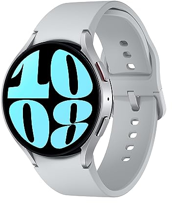 Samsung Galaxy Watch6 Smartwatch, Gesundheitsfunktionen, Fitness Tracker, LTE Smartwatch, 44 mm, Silber, Inkl. 36 Monate Herstellergarantie [Exklusiv bei Amazon]