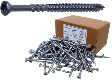 NAJDER 200X Terrassenschrauben aus Edelstahl - Edelstahlschraube für die Terrasse, Holzdielen - C1 - AISI 410 - T25-5x40 mm