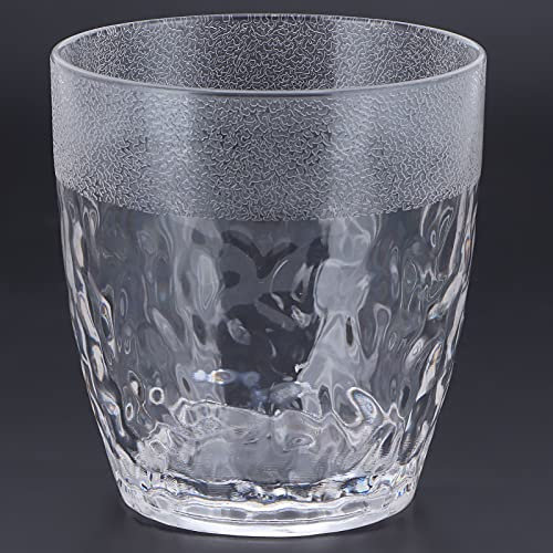 Vasos de Agua Acrílicos, Vaso para Beber de 10 Oz, Taza de Cerveza Pequeña, Taza Anticaída Creativa para el Hogar, Restaurantes, Bares, Fiestas(Transparente)