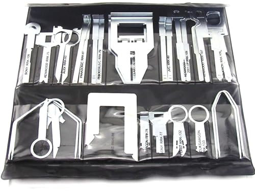 ZEZEFUFU Car Radio Removal Tool Disassembly Tool for Sony Radio for Clarion Radio for Kenwood Radios, 38PCS