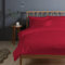 Pizuna 400 Fadenzahl aus Baumwolle Bettwäsche Roter Burgunder, 100% Langstaple Baumwolle Bettbezug und Kissenbezug, 100% Baumwolle Mako Satin 2-Teilig Bettwäscheset 155x220 + 80x80 Roter Burgunder